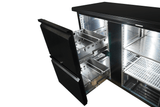 ARRIÈRE BAR RÉFRIGÉRÉE NOIR 3 PORTES ET 2 TIROIRS  *TRANSPORT SUR DEMANDE* - 7450.0326 - COMBISTEEL