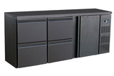 ARRIÈRE BAR RÉFRIGÉRÉE NOIR 1 PORTE ET 4 TIROIRS - 7450.0322 - COMBISTEEL