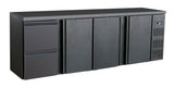 ARRIÈRE BAR RÉFRIGÉRÉE NOIR 3 PORTES ET 2 TIROIRS  *TRANSPORT SUR DEMANDE* - 7450.0326 - COMBISTEEL