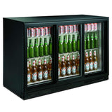 Armoire Frigorifique Noire 3 Portes Coulissantes