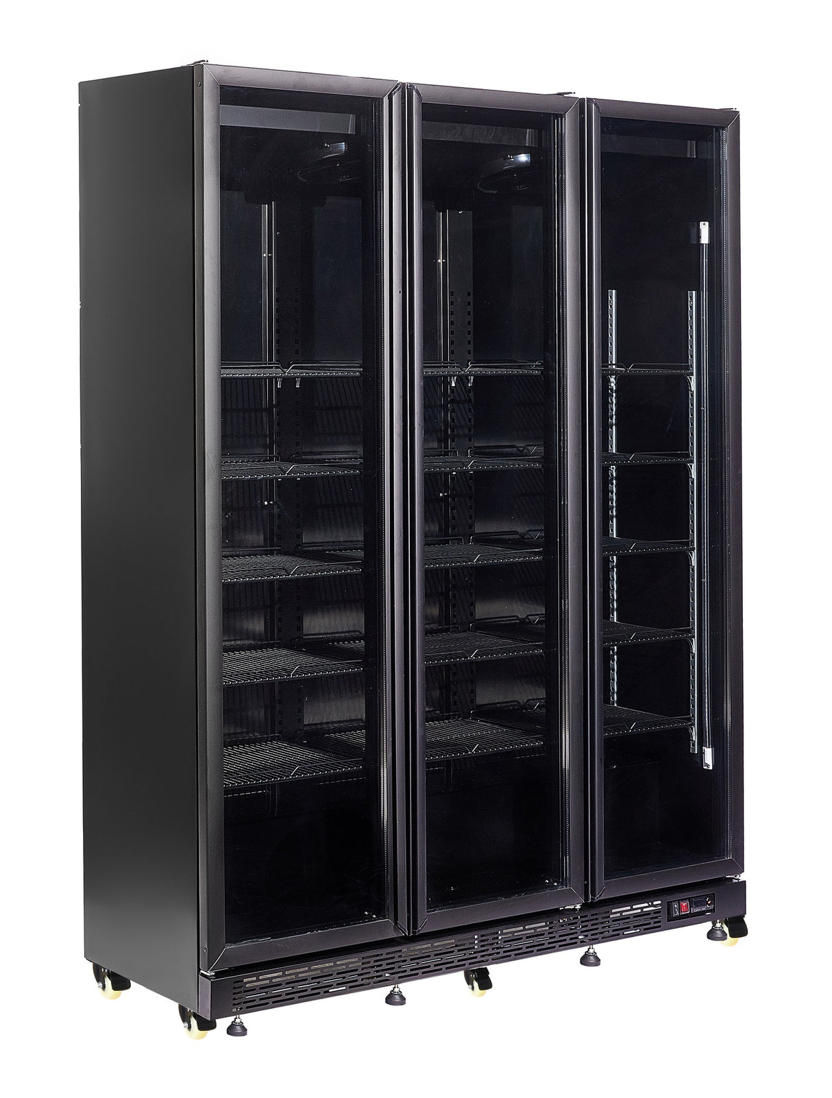 RÉFRIGÉRATEUR 3 PORTES EN VERRE NOIR NAP-1200  *TRANSPORT SUR DEMANDE*  - 7455.1920 - COMBISTEEL