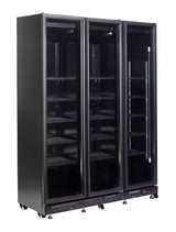 RÉFRIGÉRATEUR 3 PORTES EN VERRE NOIR NAP-1200  *TRANSPORT SUR DEMANDE*  - 7455.1920 - COMBISTEEL