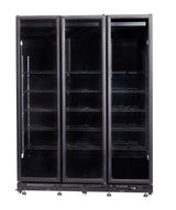 RÉFRIGÉRATEUR 3 PORTES EN VERRE NOIR NAP-1200  *TRANSPORT SUR DEMANDE*  - 7455.1920 - COMBISTEEL
