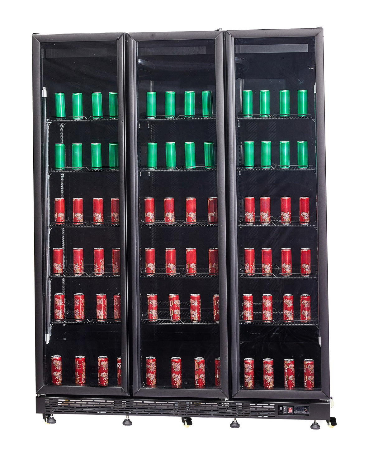 RÉFRIGÉRATEUR 3 PORTES EN VERRE NOIR NAP-1200  *TRANSPORT SUR DEMANDE*  - 7455.1920 - COMBISTEEL