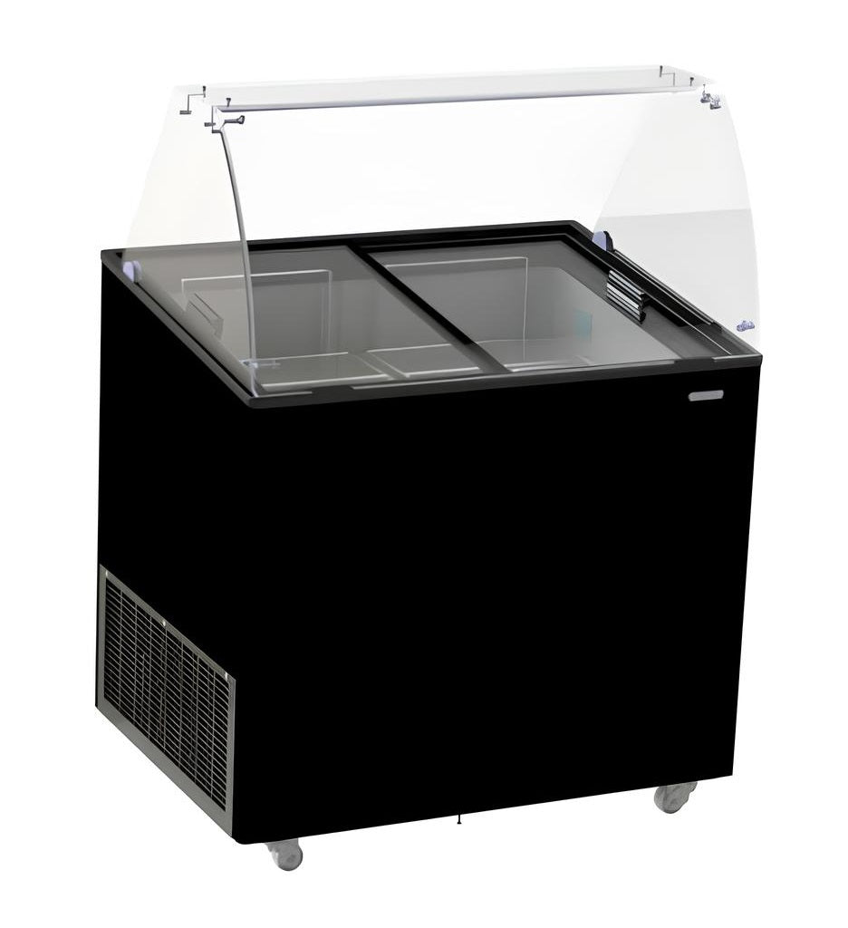 VITRINE À CREME GLACÉE CORSICA NOIR 6X5 LTR - 7472.0124 - COMBISTEEL