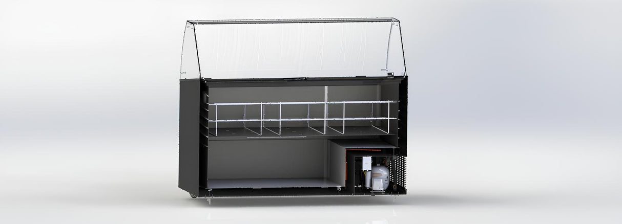 VITRINE À CREME GLACÉE TENERIFE NOIR 10X5 LTR - 7472.0134 - COMBISTEEL