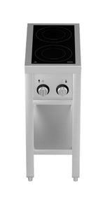 CUISINIÈRE À INDUCTION 2 ZONES AVEC ESSOUS OUVERT - 7505.0030 - COMBISTEEL