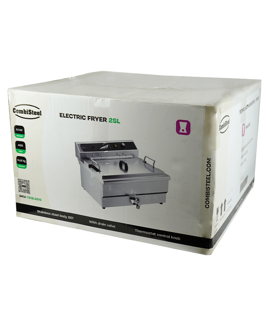 FRITEUSE POSABLE ÉLECTRIQUE 25L - AVEC ROBINET DE VIDANGE - 7518.0210 - COMBISTEEL