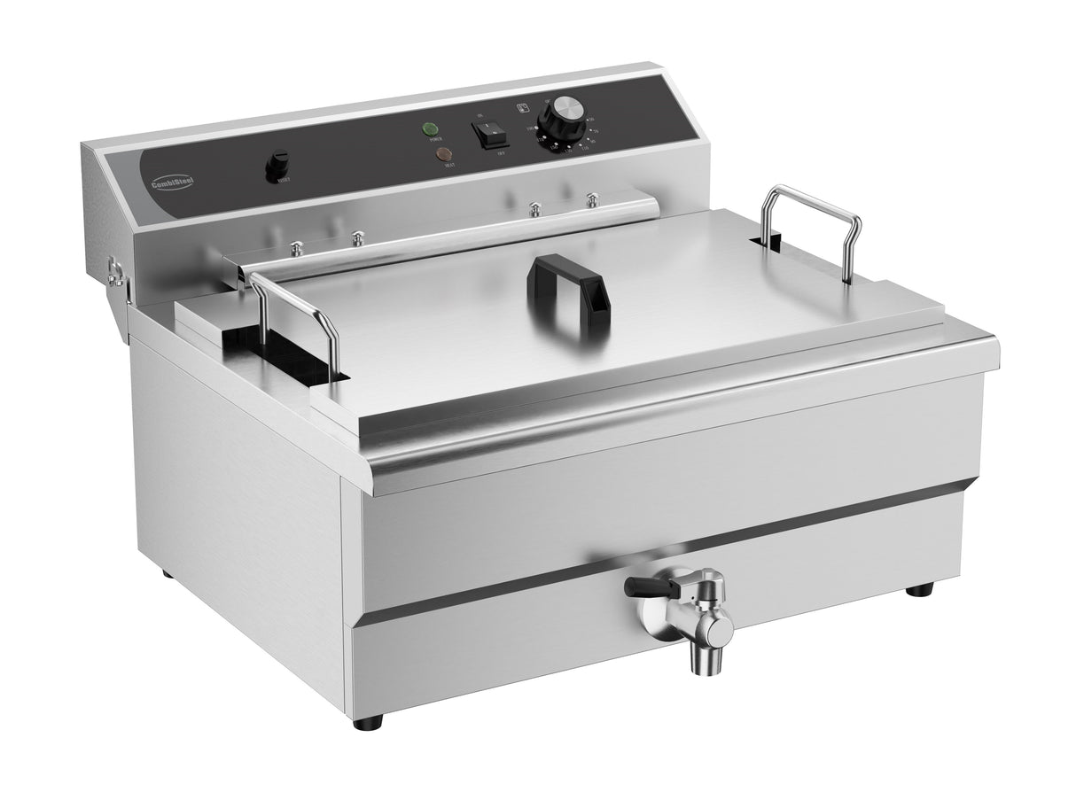 FRITEUSE POSABLE ÉLECTRIQUE 25L - AVEC ROBINET DE VIDANGE - 7518.0210 - COMBISTEEL