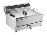 FRITEUSE POSABLE ÉLECTRIQUE 25L - AVEC ROBINET DE VIDANGE - 7518.0210 - COMBISTEEL