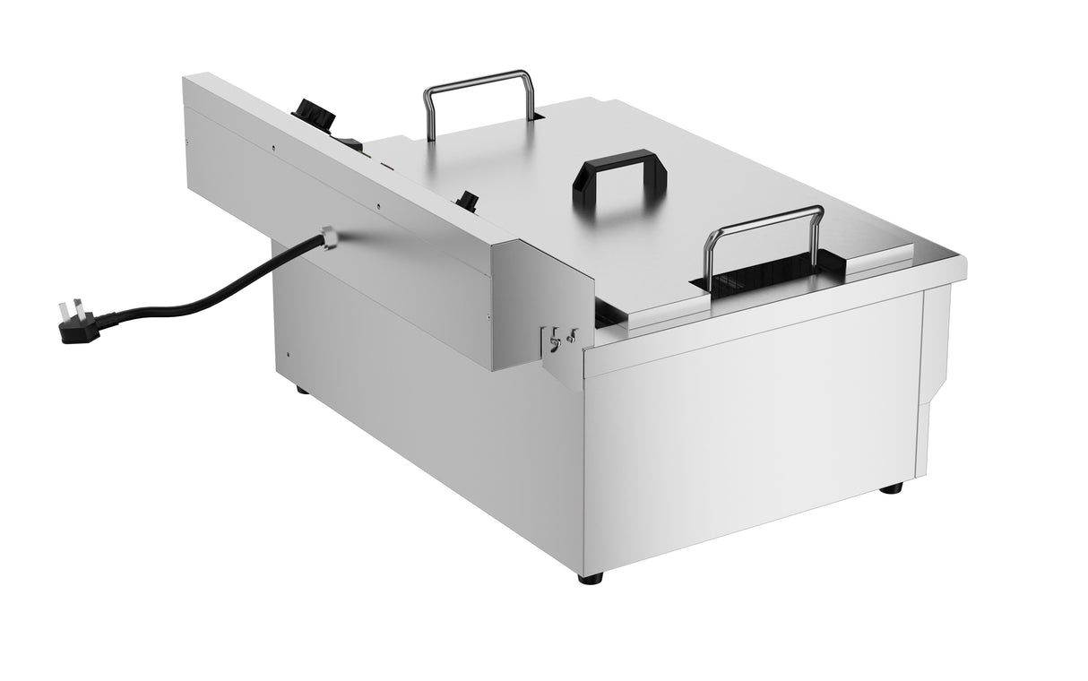 FRITEUSE POSABLE ÉLECTRIQUE 25L - AVEC ROBINET DE VIDANGE - 7518.0210 - COMBISTEEL