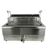FRITEUSE POSABLE ÉLECTRIQUE 25L - AVEC ROBINET DE VIDANGE - 7518.0210 - COMBISTEEL
