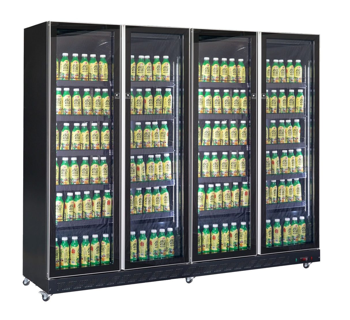 RÉFRIGÉRATEUR 4 PORTES EN VERRE NOIR  *TRANSPORT SUR DEMANDE* - 7526.0020 - COMBISTEEL