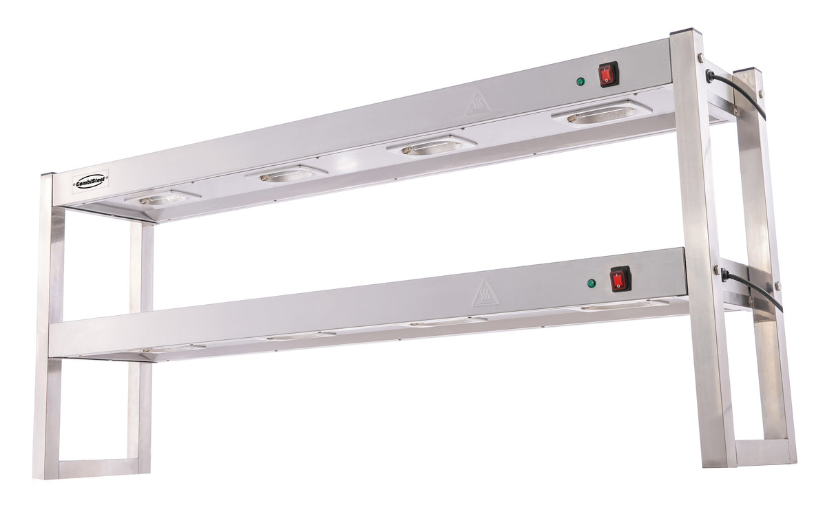 ÉTAGÈRE CHAUFFANTE EN HALOGENE 2 NIVEAUX 1500 DÉMONTABLE - 7539.0055 - COMBISTEEL