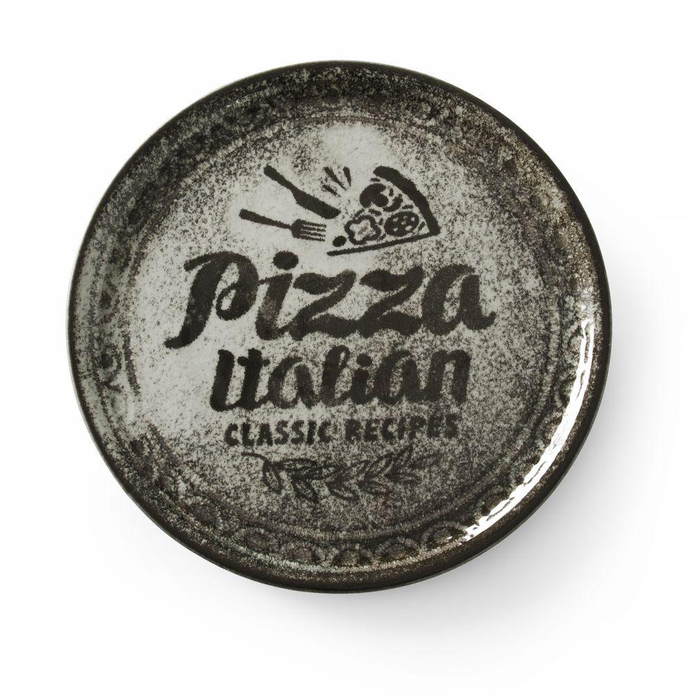 Assiette à pizza Recipe Collection Noir, HENDI, Noir, ø310mm