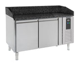 TABLE PRÉP POUR PIZZA 2 PORTES GRANIT NOIR - 7950.0050 - COMBISTEEL