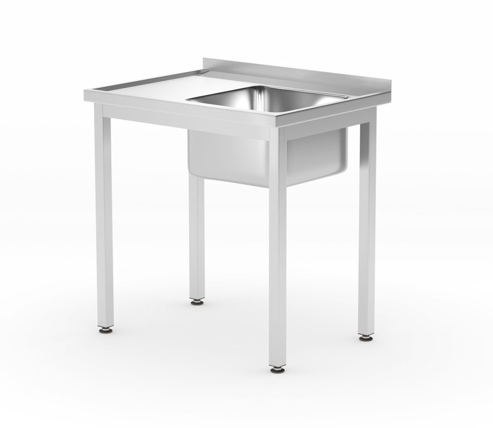 Table d’évier avec étagère – vissée, profondeur 600 mm - HENDI