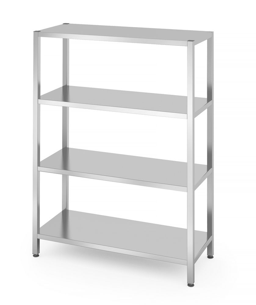 Rack de stockage avec 4 étagères pleines – vissé - HENDI