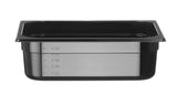 GN 1/2, 6,5L, Noir, 325x265x(H)100mm