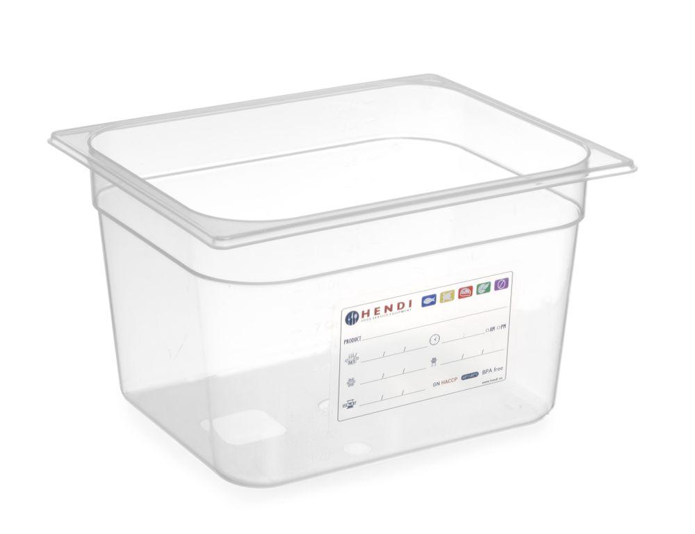 Bac Gastronorme 1/3, HENDI, GN 1/3, 4L, Transparent, 325x176x(H)100mm