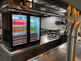 Réfrigérateur de bar avec 2 portes vitrées - 198 litres - CBB2D