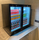 Réfrigérateur de bar avec 2 portes vitrées - 198 litres - CBB2D