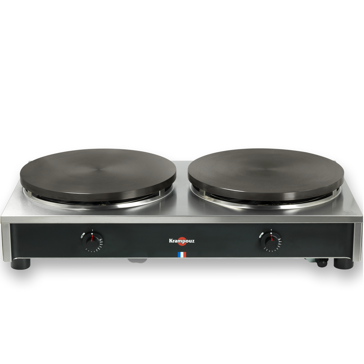 Crepiere gaz - gamme confort 8 br - double chassis carre 2 x Ø 40 cm - KRAMPOUZ