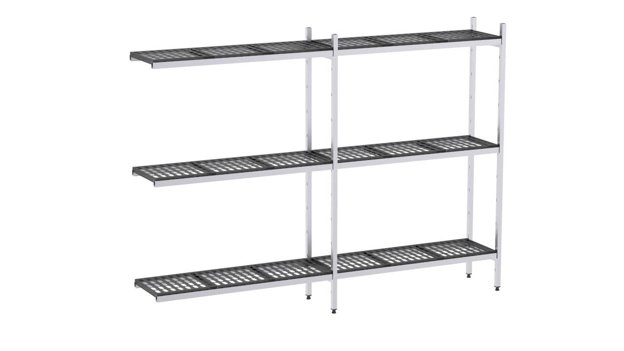 Rayonnage aluminium angle 1706x370 1700 3 niveaux- DISTFORM - EAA00011