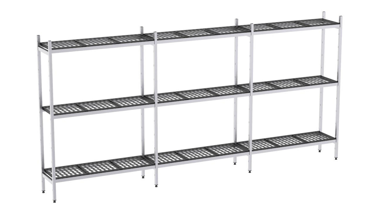 Rayonnage aluminium 3325x370 1700 3 niveaux- DISTFORM - EAL00029