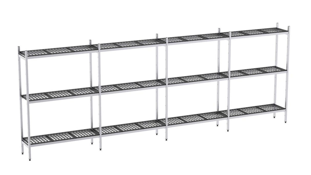Rayonnage aluminium 5244x370 1700 3 niveaux- DISTFORM - EAL00051