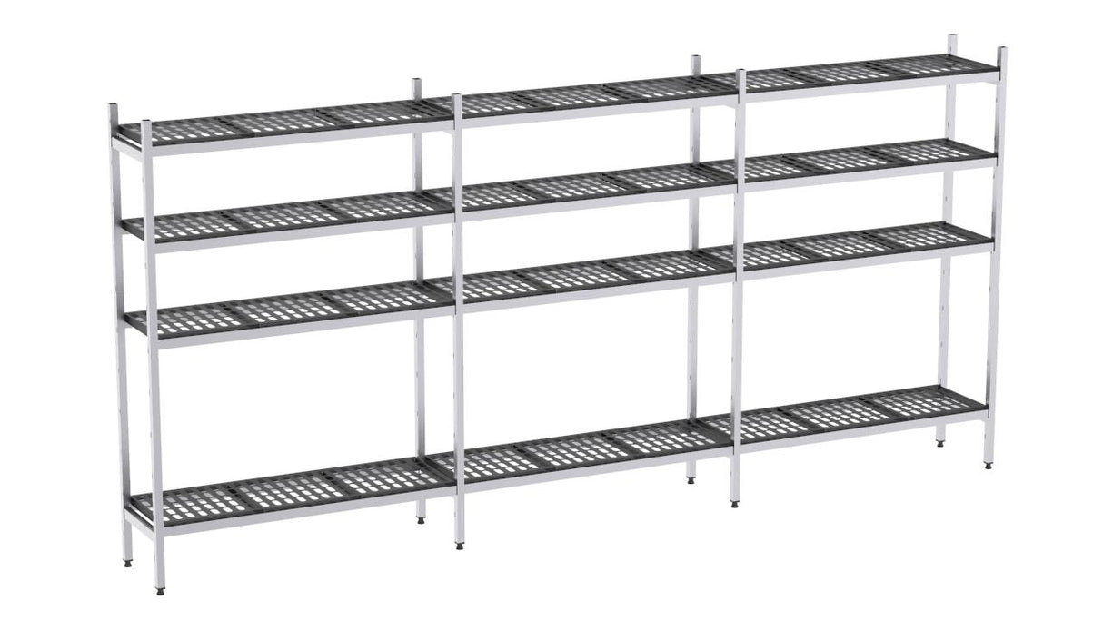 Rayonnage aluminium 3899x370 1700 4 niveaux- DISTFORM - EAL00090