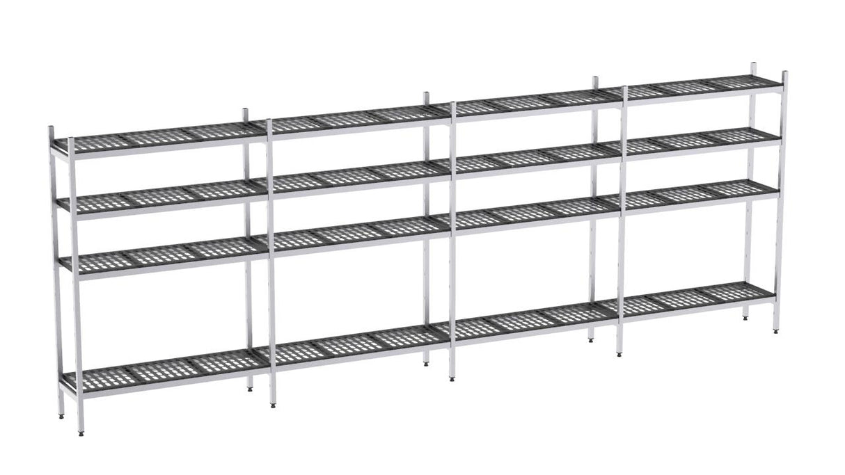 Rayonnage aluminium 5326x370 1700 4 niveaux- DISTFORM - EAL00106