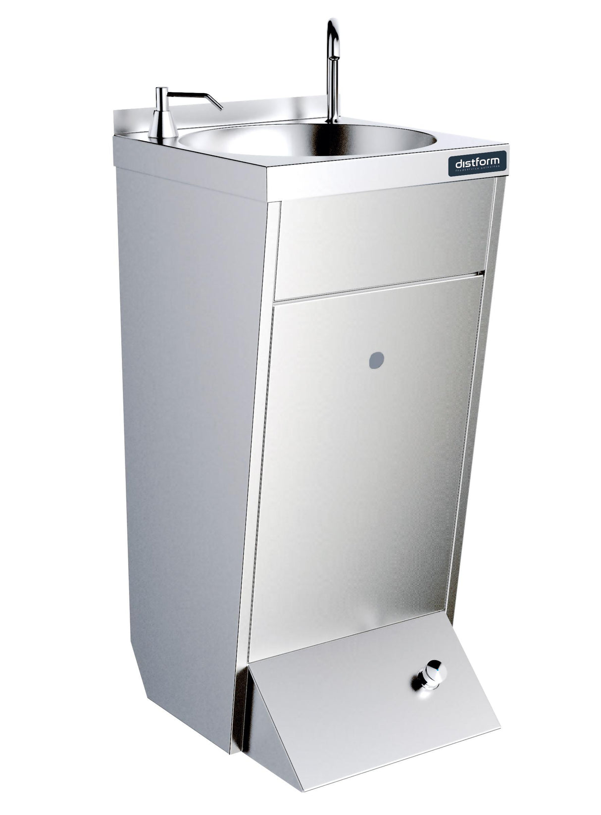 Lave-mains sur piètement 400x440x850 avec robinet à bec pivotant et distributeur de savon- DISTFORM - F0251001