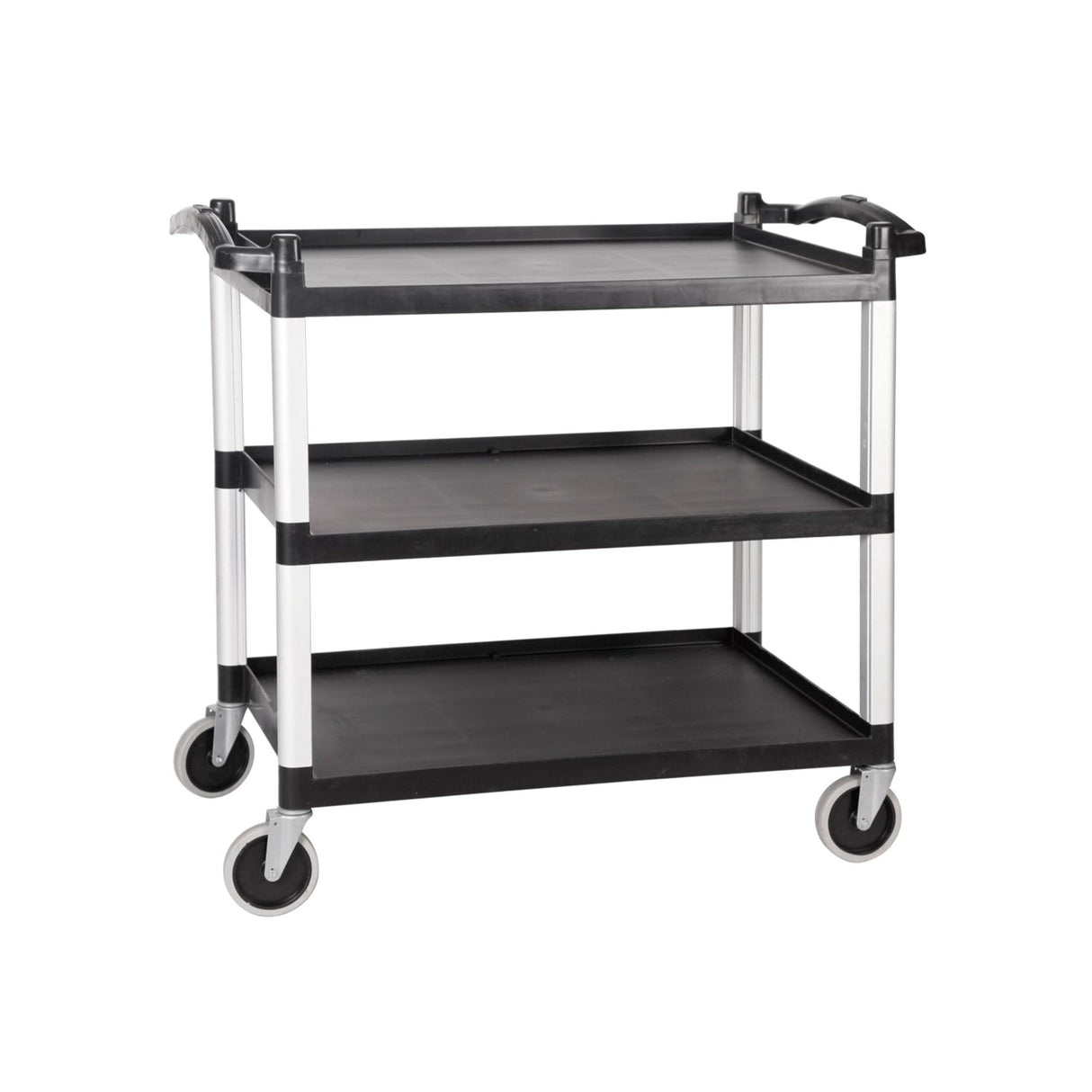 Chariot de service aluminium et polypropylène 3 étagères 1000x495x920- DISTFORM - F0260411