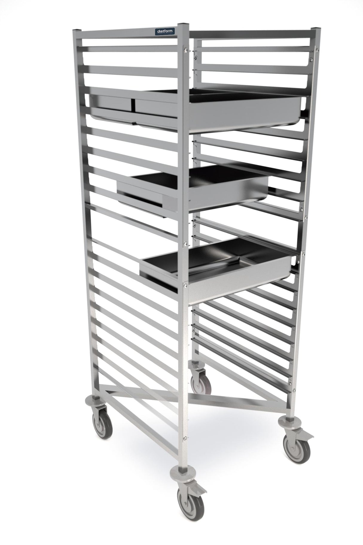 Chariot emboîtable GN 2/1 670x750x1720 (18 paires de glissières)- DISTFORM - F0261301