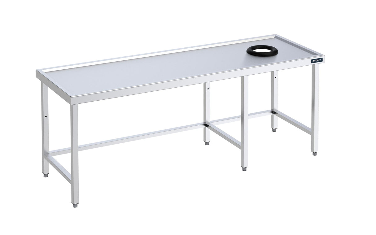 Table avec orifice vide-déchets 1400x700x850 MR- DISTFORM - F0501470