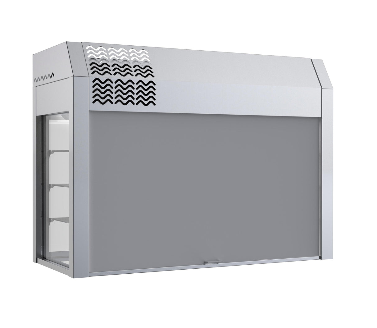 Vitrine réfrigérée 3 niveaux 4 GN 1/1 avec cuve froide statique (rideau thermique)- DISTFORM - F11C1002