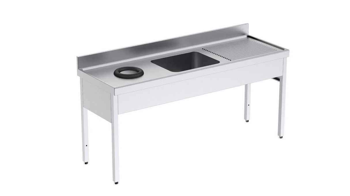 Bâti plonge avec orifice vide-déchets 1800x700x850 à droite- DISTFORM - FBAD0718