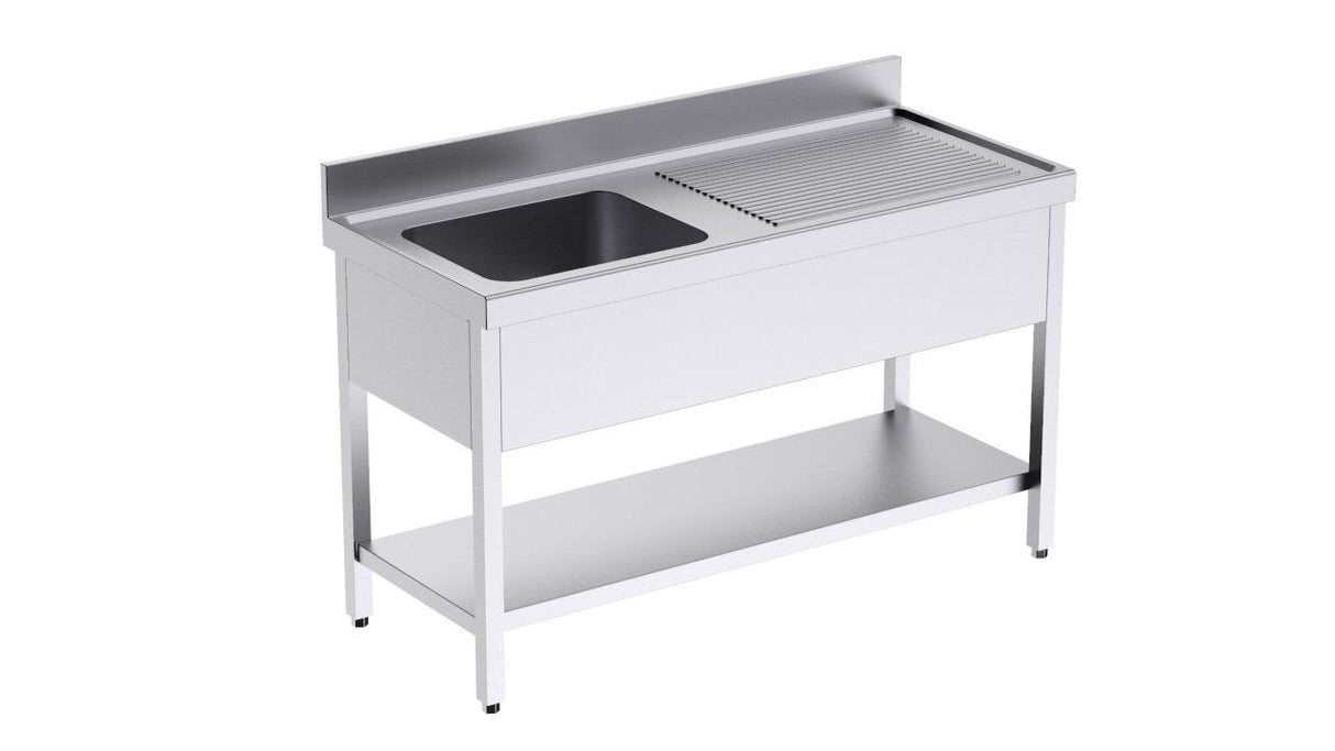 Bâti avec plonge 1400x550 à droite et étagère- DISTFORM - FBDE5140