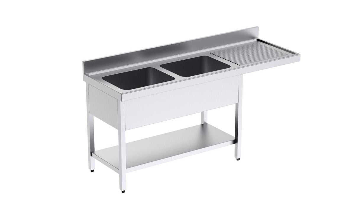 Plonge avec bâti 1800x600 D espace et étagère- DISTFORM - FBDLE618
