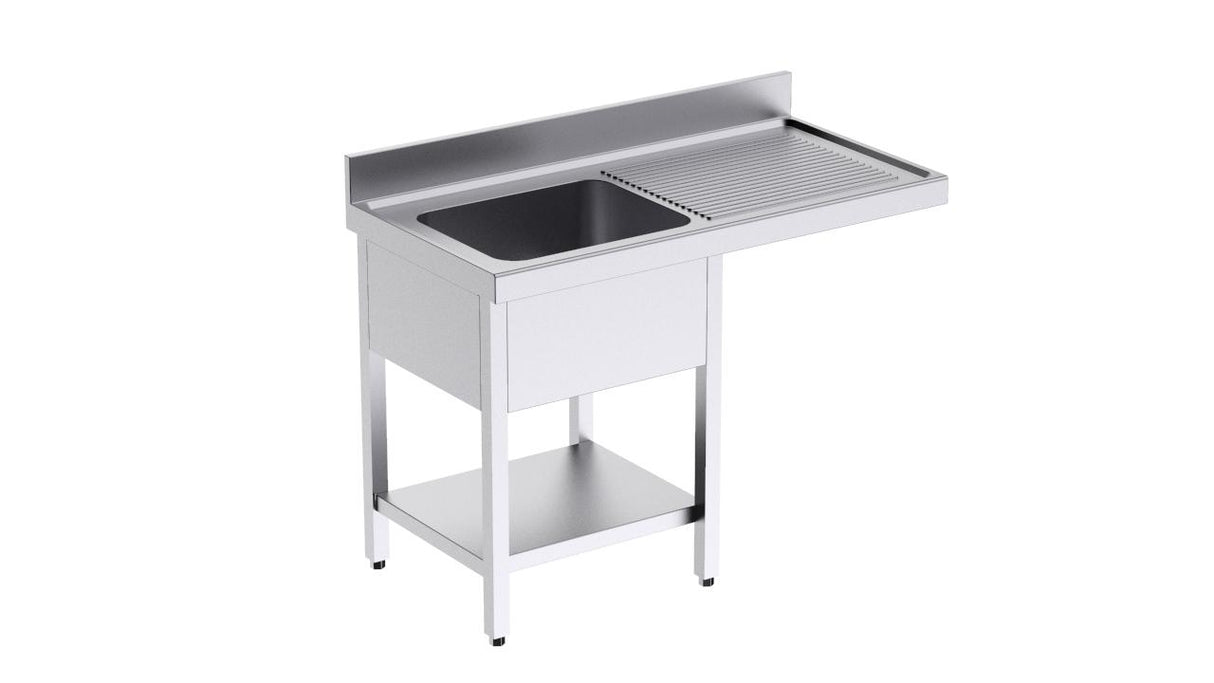 Plonge avec bâti 1200x700 D espace et étagère- DISTFORM - FBDLE712