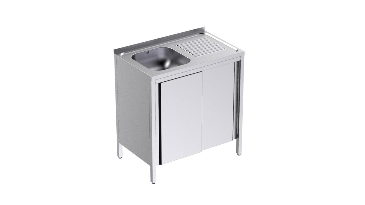 Bâti avec portes et plonge 1000x500 à droite- DISTFORM - FBPD5100