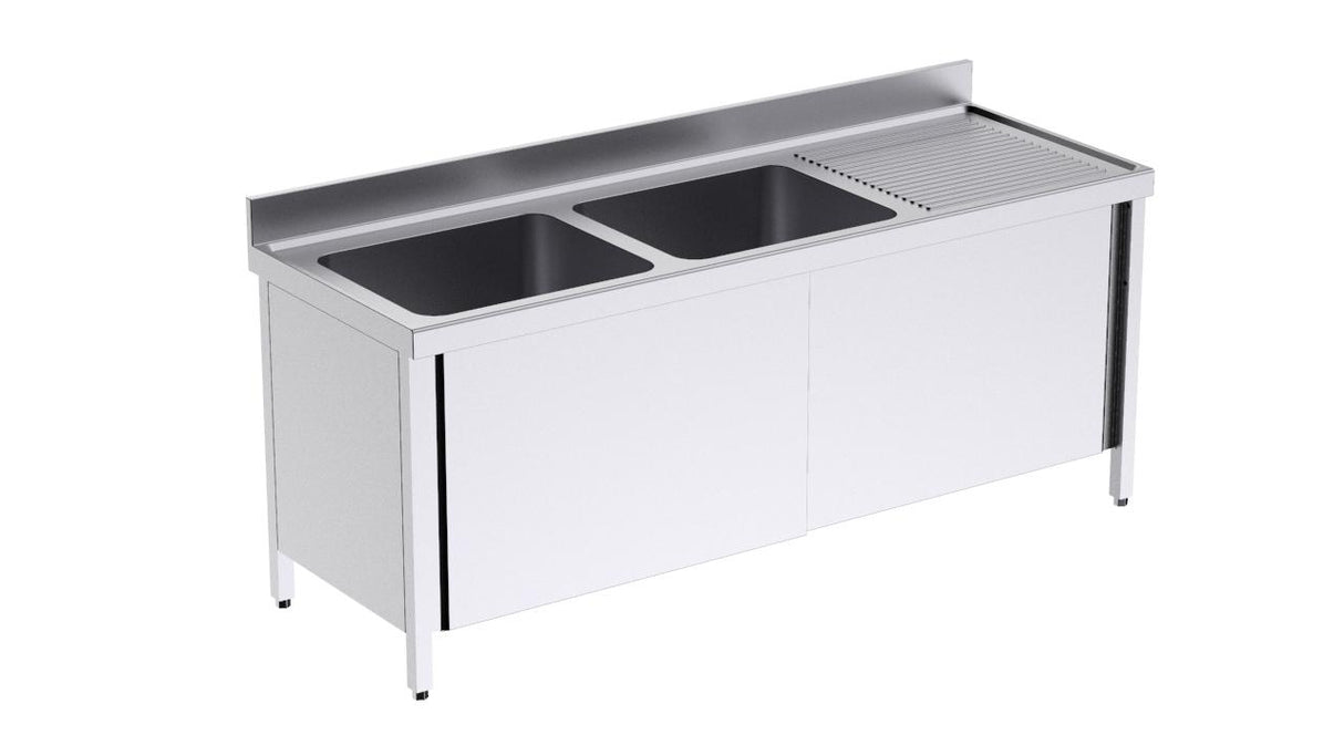 Plonge avec portes 2000x700 à droite- DISTFORM - FBPD7200