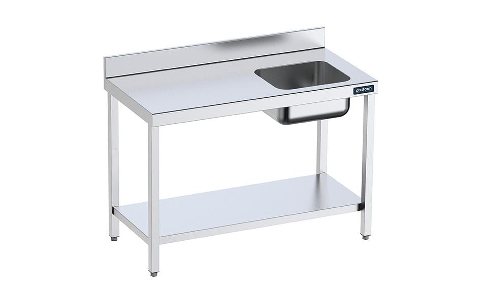 Table de 1200x700 avec bac D et étagère- DISTFORM - FCDE7012