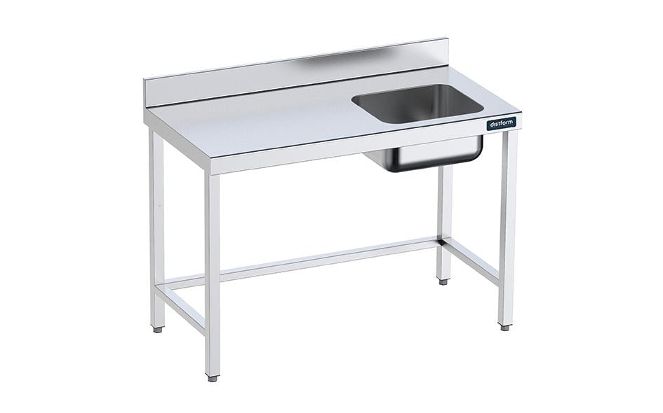 Table de 2800x600 avec bac D et renforts- DISTFORM - FCDR6028