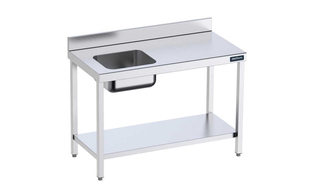 Table de 1800x700 avec bac G et étagère- DISTFORM - FCIE7018