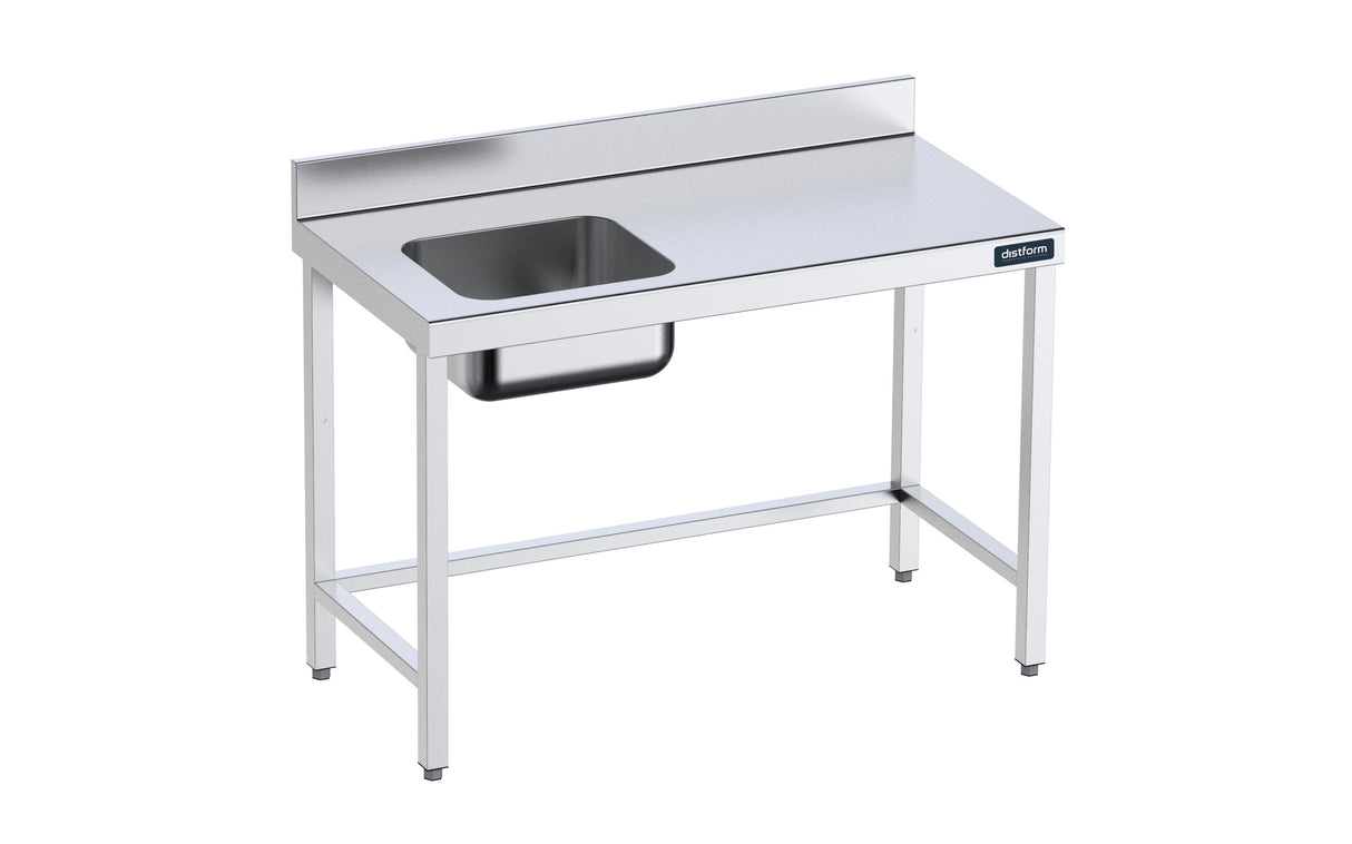 Table de 2400x700 avec bac G et renforts- DISTFORM - FCIR7024