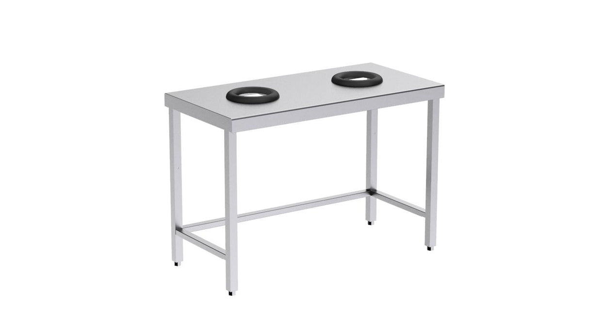 Table de recyclage ouverte centrale 1200x600x850- DISTFORM - FCR26010