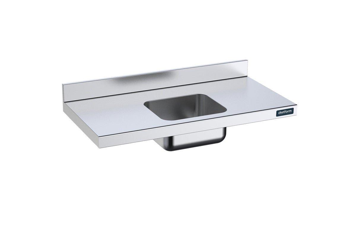Plan de travail de 1000x700 avec bac central- DISTFORM - FEC1007C