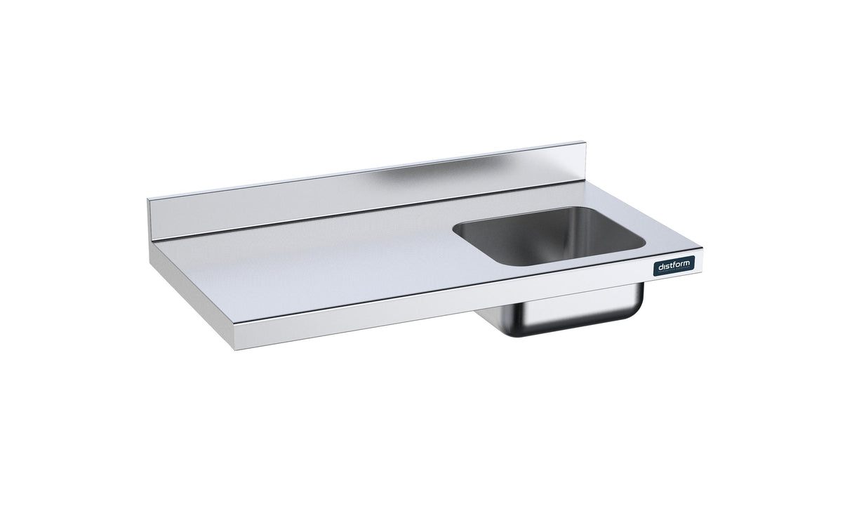 Plan de travail de 1200x600 avec bac à droite- DISTFORM - FEC1206D